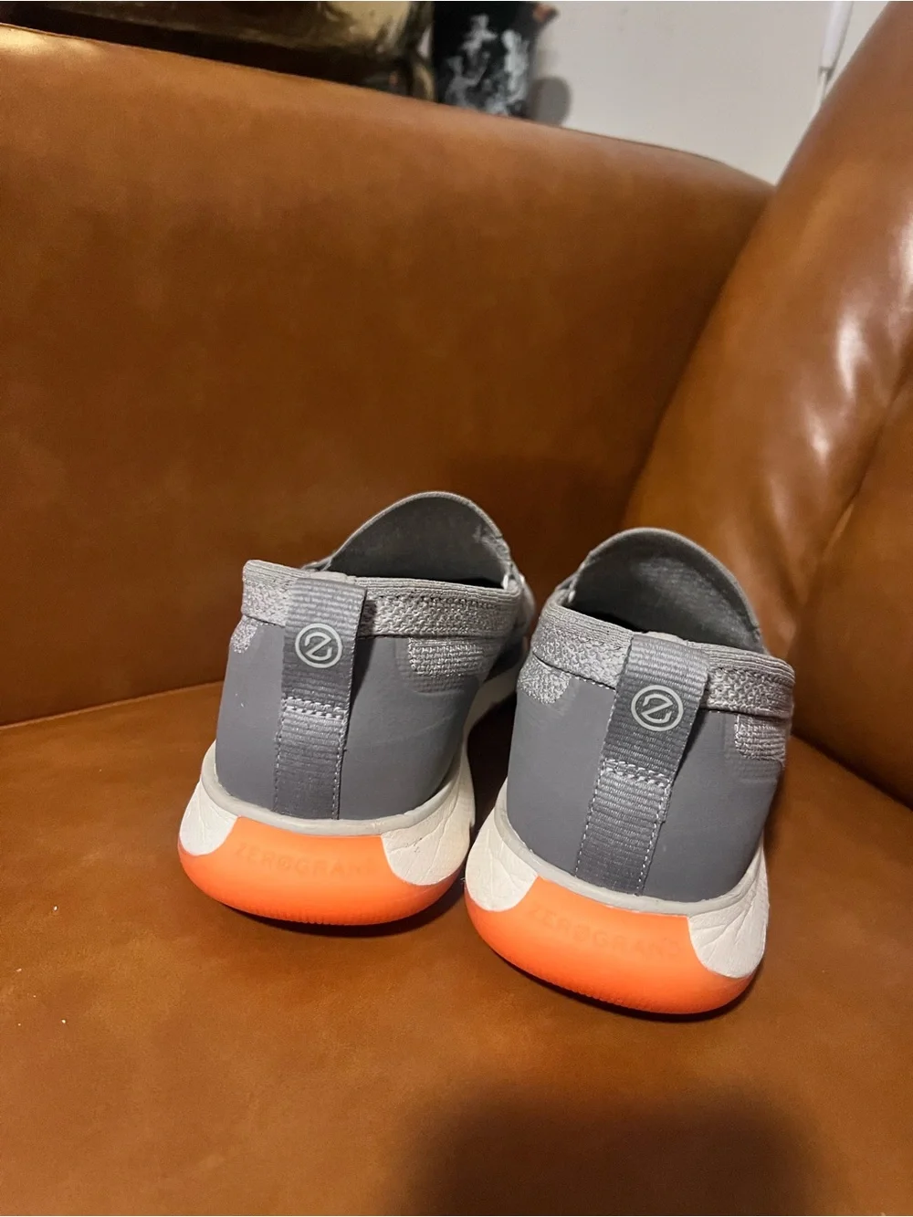 Cole Haan 4.ZERØGRAND Stitchlite Loafers gray leather penny strap men’s size 9M